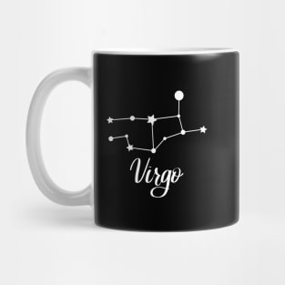 Virgo Zodiac Constellation in White Mug